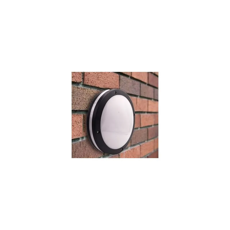 hublot applique plafonnier ip54-25w extérieur rond  gris anthracite