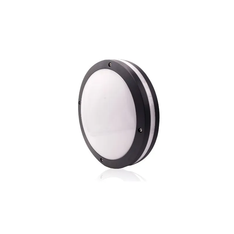 hublot applique plafonnier ip54-25w extérieur rond  gris anthracite