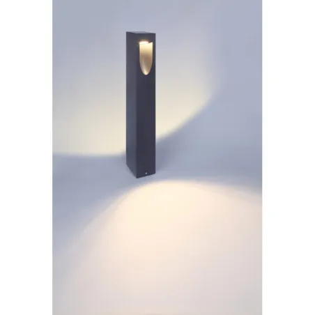 Borne extérieure 10w led gris anthracite ip54-65cm-220v-650 lumens-3000k-cubic