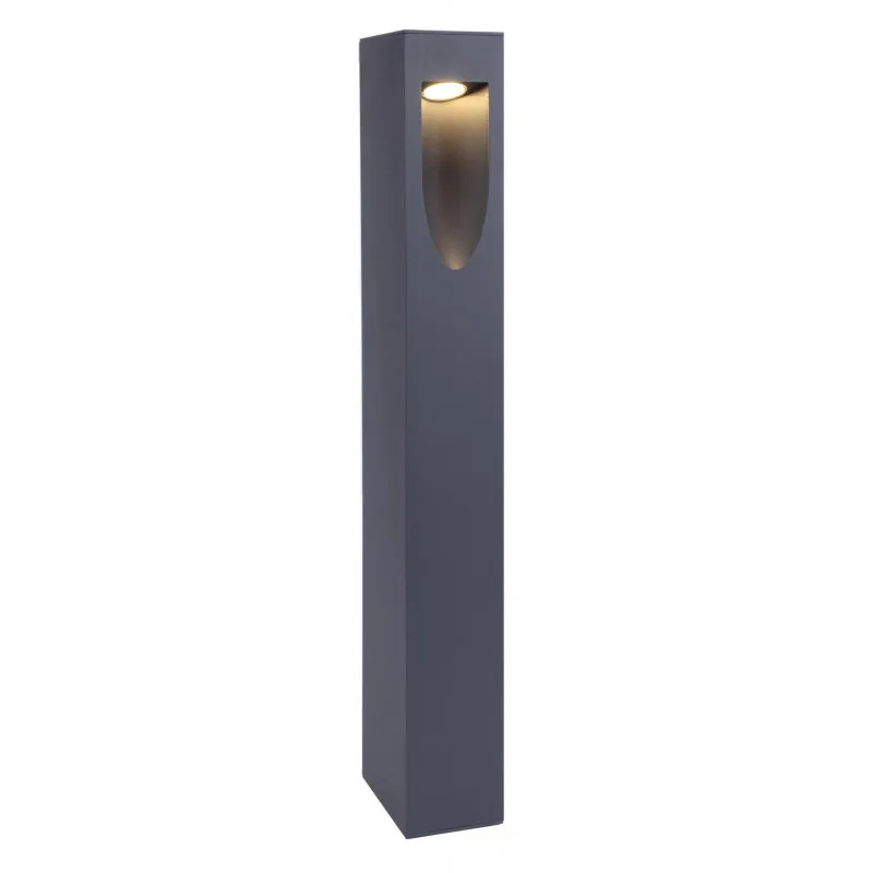 Borne extérieure 10w led gris anthracite ip54-65cm-220v-650 lumens-3000k-cubic