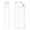 Borne extérieure 12w double led gris anthracite ip54-65cm-220v-960 lumens-3000k-kenya