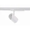 Projecteur led 30w blanc-40°-cri 90-2550lm-3000k-4000k-sur rail 3 allumages aluminium blanc boutiques commerces