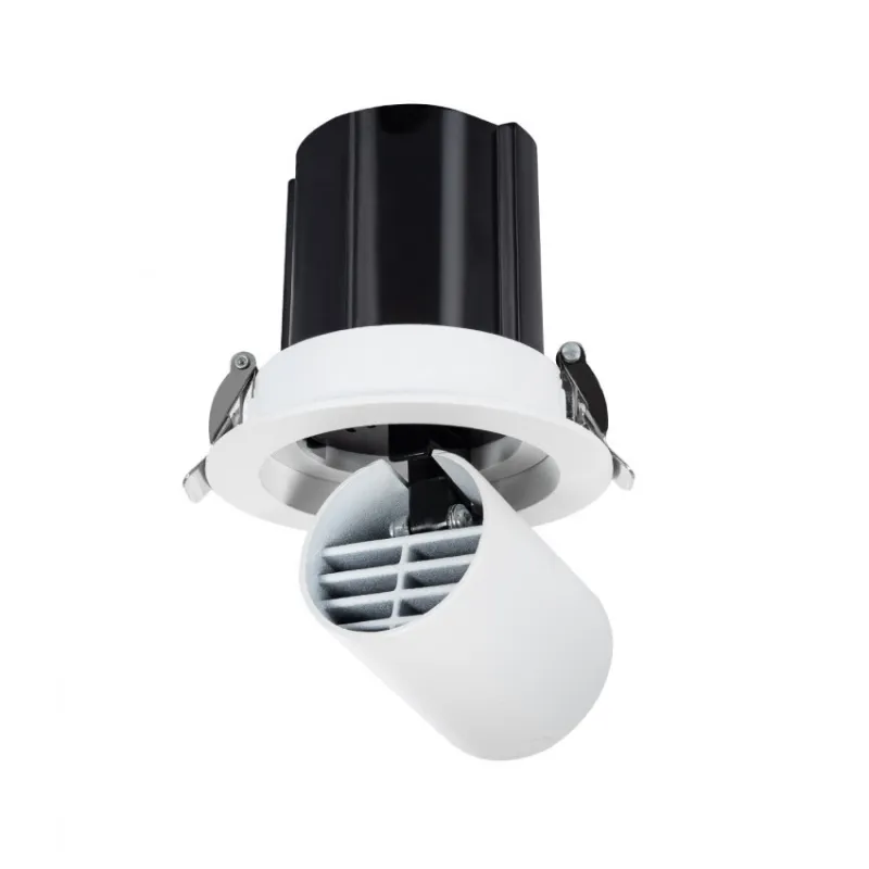 Encastrable led 12w rond escamotable orientable blanc 75mm-800 lumens
