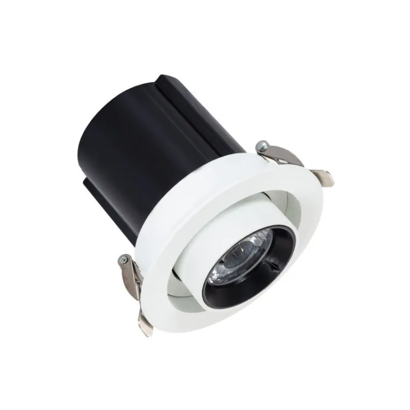 Encastrable led 12w rond escamotable orientable blanc 75mm-800 lumens