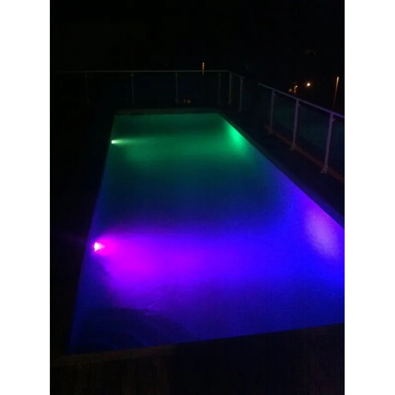 Ampoule piscine couleurs 35w led par56 rgb radio rf