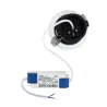 Encastrable led 12w carré escamotable orientable blanc 75mm-800lm-irc80