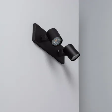 Applique éclairage mural et de plafond spot patère orientable double gu10 220v