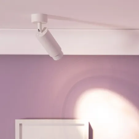 Applique plafonnier spot patère orientable zoom optique 10°-50° culot gu10