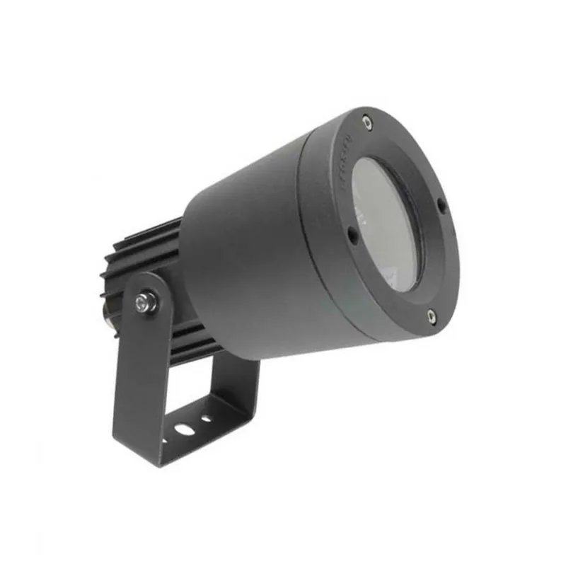 Projecteur applique aluminium gris gu10-ip65-étanche extérieur-rocaille-jardin