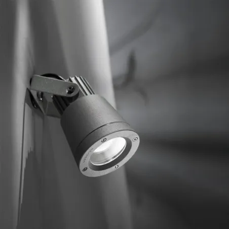 Projecteur applique aluminium gris gu10-ip65-étanche extérieur-rocaille-jardin