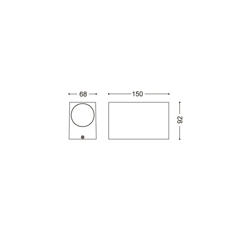 Applique murale noire double spot gu10 étanche ip54