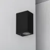 Applique murale noire double spot gu10 étanche ip54