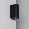 Applique murale noire double spot gu10 étanche ip54