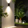 Applique murale noire double spot gu10 étanche ip54