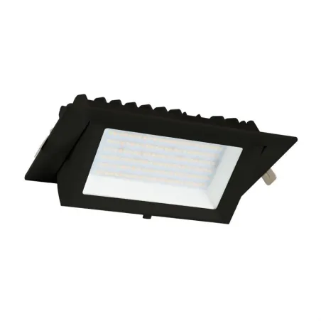 Encastrable 60w led orientable rectangulaire noir type halogène iodure 240x145mm-7800 lumens-500w