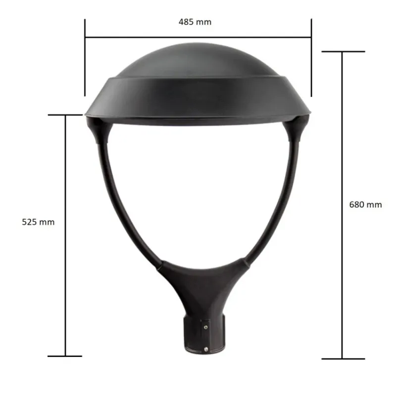 Tête de mat candélabre 40w LED philips-6000 lumens-éclairage public parking routier