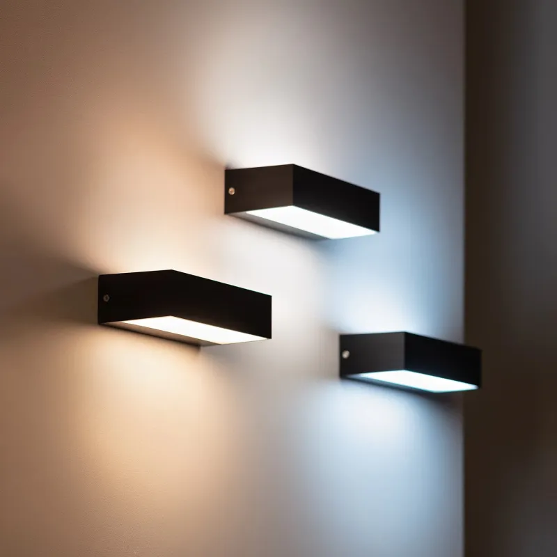 applique exterieur led rectangulaire noire 600lumens 17cm etanche i...