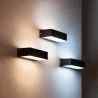 applique exterieur led rectangulaire noire 600lumens 17cm etanche i...