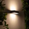 applique exterieur led rectangulaire noire 600lumens 17cm etanche i...