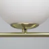 Applique murale boule blanche culot e14 métal doré