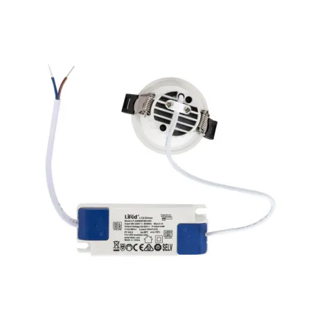 Encastrable rond 5w led blanc 55mm-350 lumens