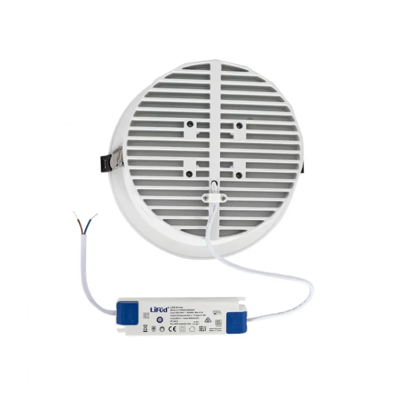 Encastrable rond 36w led blanc 170mm-2800 lumens