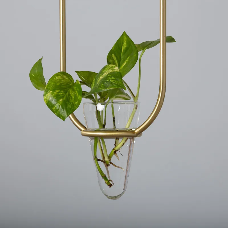Suspension luminaire suspendu acier doré boule vase culot e27