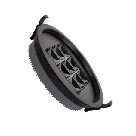 Encastrable 30w rond noir 220mm-3600 lumens-24°-irc80-ugr17