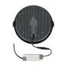 Encastrable 30w rond noir 220mm-3600 lumens-24°-irc80-ugr17