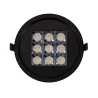 Encastrable 30w rond noir 220mm-3600 lumens-24°-irc80-ugr17