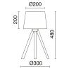 Lampes à poser LARS IP20 60W Haya