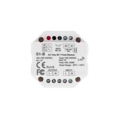 Module interrupteur rf bouton poussoir variateur triac appareillage mural