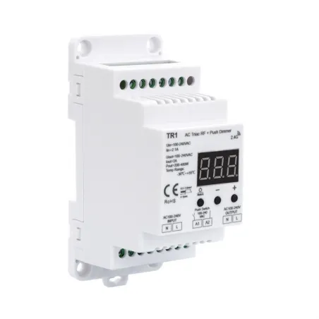 Module interrupteur rf bouton poussoir variateur triac tableau rail din