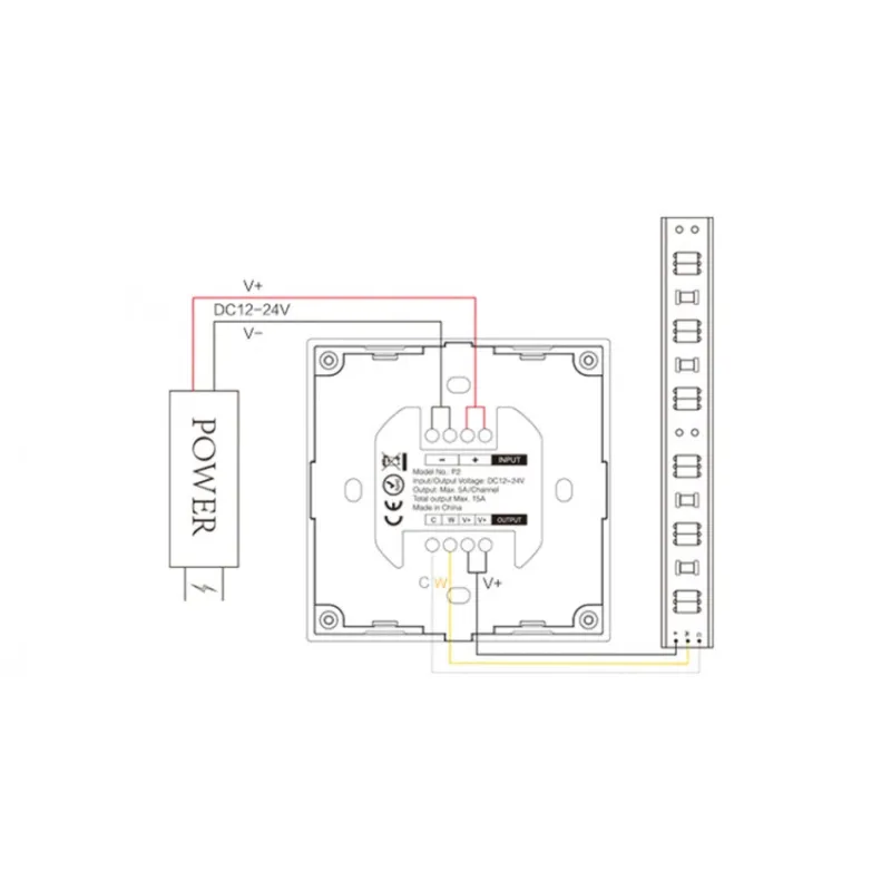 Télécommande rf murale pour contrôleur cct 4 zones Miboxer