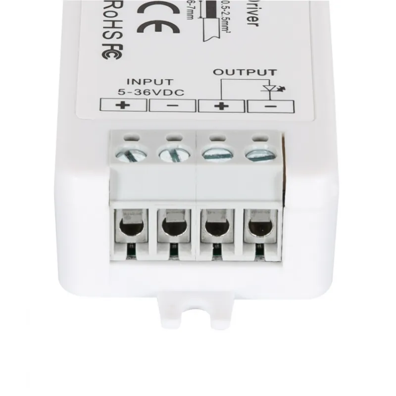Contrôleur variateur 1-10v Ruban LED Monochrome 5v-36V compatible Télécommande RF et Bouton Poussoir