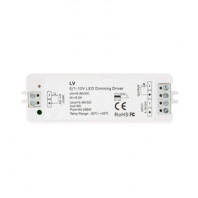 Contrôleur variateur 1-10v Ruban LED Monochrome 5v-36V compatible Télécommande RF et Bouton Poussoir