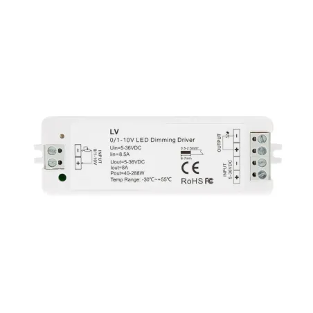 Contrôleur variateur 1-10v Ruban LED Monochrome 5v-36V compatible Télécommande RF et Bouton Poussoir