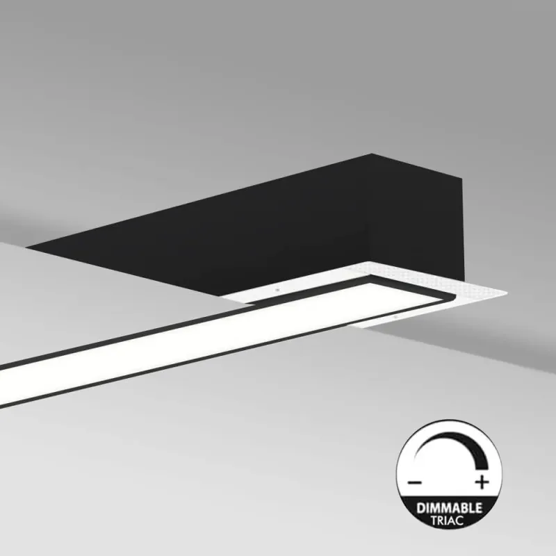 Encastré barre aluminium profilé led 50cm-100cm-150cm-200cm-noir