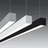 Suspension grise barre aluminium profilé led ip54-50cm-100cm-150cm-200cm-gris
