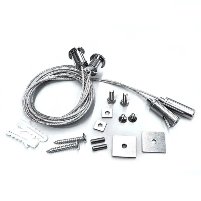Suspension grise barre aluminium profilé led ip54-50cm-100cm-150cm-200cm-gris