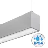 Suspension grise barre aluminium profilé led ip54-50cm-100cm-150cm-200cm-gris