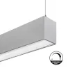 Suspension grise barre aluminium profilé led ip54-50cm-100cm-150cm-200cm-gris
