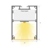 Suspension ligne continu noire barre aluminium profilé led ip54-50cm-100cm-150cm-200cm-noir