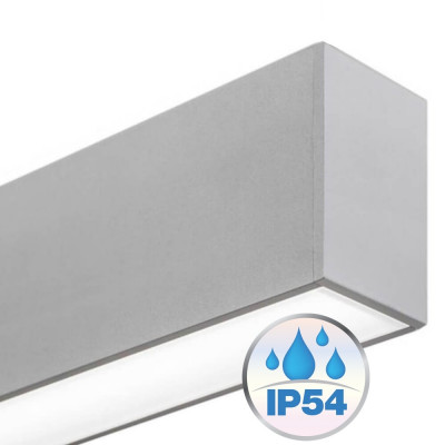 Réglette ligne continu grisz barre aluminium profilé led ip54-50cm-100cm-150cm-200cm-gris
