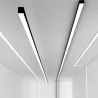 Réglette ligne continu noire barre aluminium profilé led ip54-50cm-100cm-150cm-200cm-noir