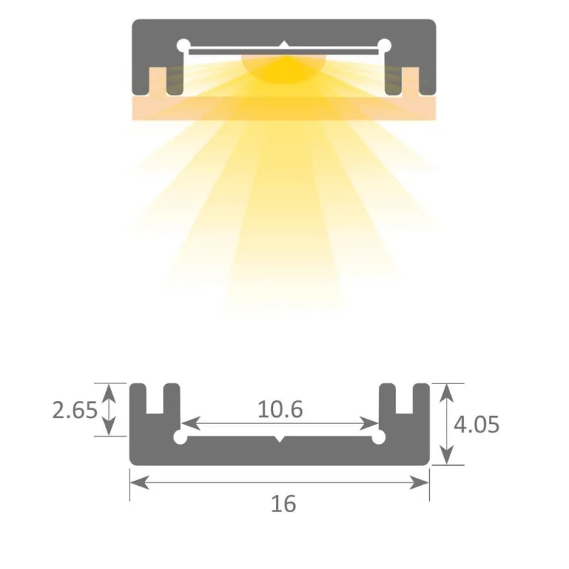 Suspension barre aluminium noir profilé led souple 50cm-100cm-150cm-200cm
