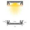 Suspension barre aluminium noir profilé led souple 50cm-100cm-150cm-200cm