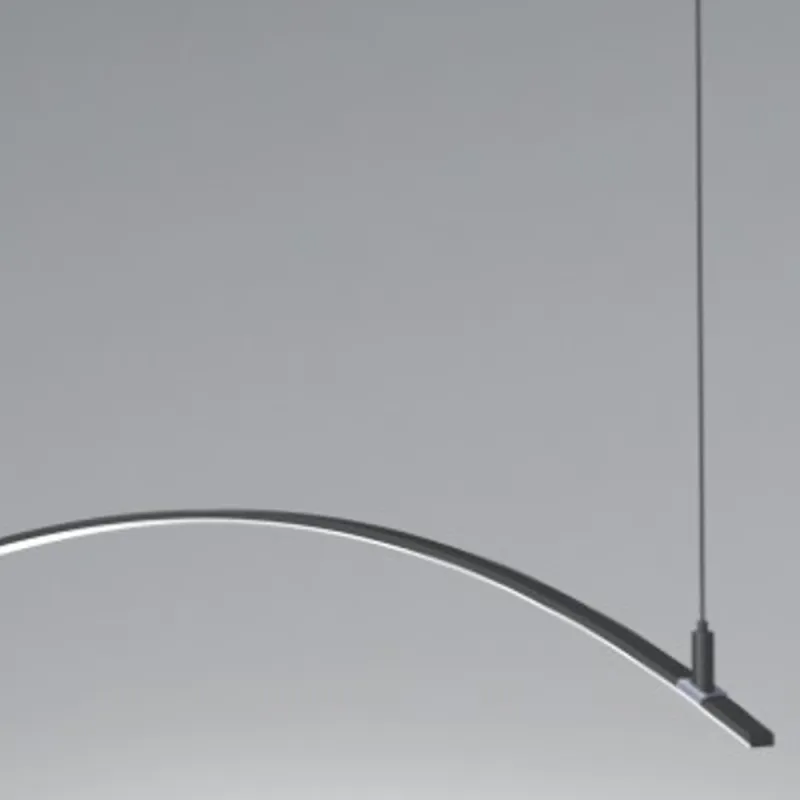 Suspension barre aluminium noir profilé led souple 50cm-100cm-150cm-200cm