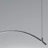 Suspension barre aluminium noir profilé led souple 50cm-100cm-150cm-200cm