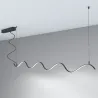 Suspension barre aluminium noir profilé led souple 50cm-100cm-150cm-200cm